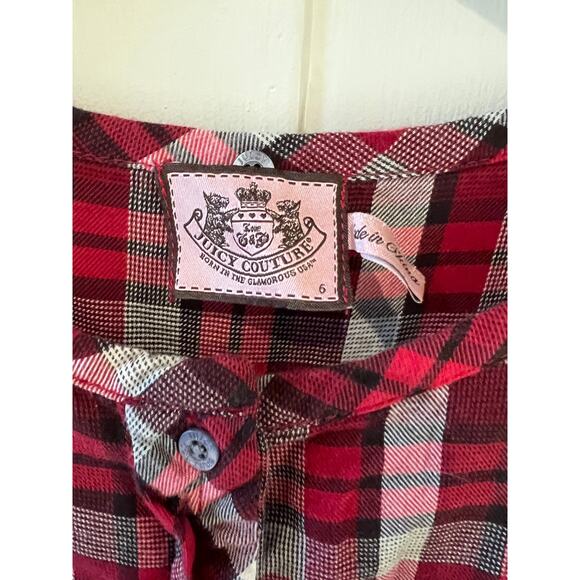 Y2K Juicy Couture drop waist plaid flannel dress - Picture 4 of 5
